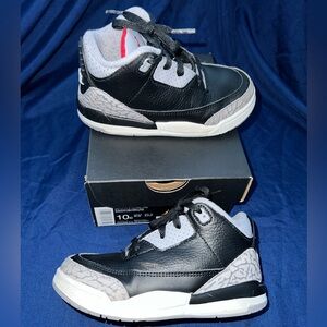 Kids Air Jordan 3 Retro OG PS “Black Cement” Sneakers Sz 10